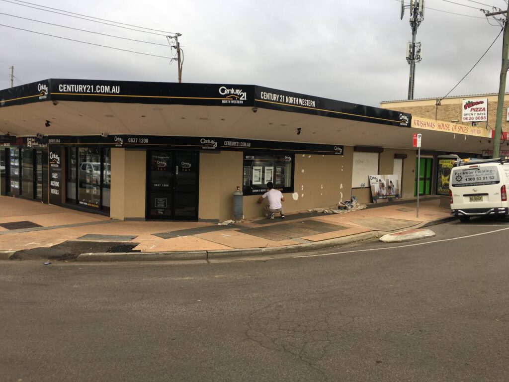 Commercial before and after project